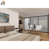 Maison modulaire en acier détachable, préfabriquée, trois chambres, villa préfabriquée, design moderne, usage hôtelier de luxe