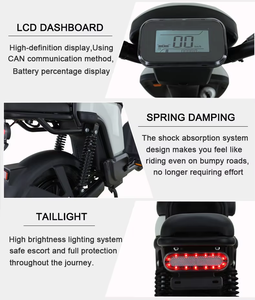 Fuente DE FÁBRICA DE China de alta velocidad 48V 2 asientos Smart Electric City EBike 500W Mid Drive Rear Hub 350W Motor para adultos - Product Image 3