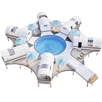 Maison mobile préfabriquée en acier et EPS, type capsule spatiale, pour hébergement, camping et aménagement paysager, avec chambre ciel étoilé