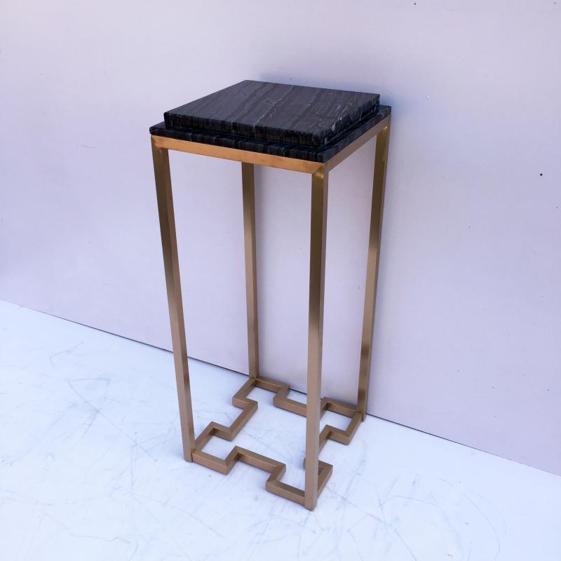 Salon Table D'appoint En Acier Inoxydable Table Basse En Marbre Moderne Coin Café Fleur De Table Organisateur