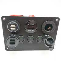Pièces automobiles, panneau de commutateur à bascule à 8 gangues, 12-24 VDC, disjoncteur, double sortie USB 5V 1A/2.1A, courant maximal de 10A, matériau ABS