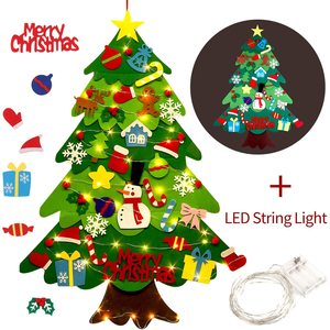 <span class=keywords><strong>Albero</strong></span> <span class=keywords><strong>di</strong></span> <span class=keywords><strong>Natale</strong></span> da Parete Fai-da-Te in Tessuto Non Tessuto Ecologico con 32 Ornamenti e Luci LED a Filo, Decorazione Natalizia <span class=keywords><strong>per</strong></span> <span class=keywords><strong>Bambini</strong></span> - Product Image 4