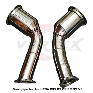 Sistema de bajada de escape de alto flujo Vortex SS304 de alto rendimiento para Audi RS4 RS5 B9 B9.5 2.9T V6 Twin Turbo, kits de ajuste de ajuste directo - Product Image 2