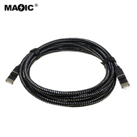Câble Ethernet Cat 8 blindé en cuivre tressé haute vitesse 40 Gbit/s RJ45, câbles LAN robustes pour PC de jeu