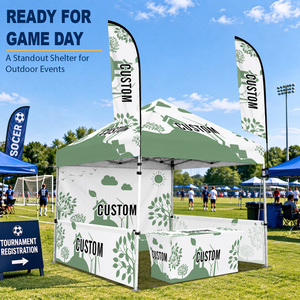 Premium 10x10ft Promotion Canopy Custom Full Pattern Printed Waterproof 600D Oxford <b>Heavy</b> <b>Duty</b> Aluminum Frame <b>Gazebo</b> - Product Image 4