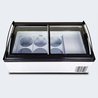 Congelador Exhibidor de Gelato y Helado Kolice KTG-108 de 6 Bandejas, Una Puerta, Temperatura Única, para Mostrador, 110V/220V, Certificado CE
