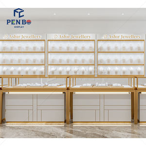 Kabinet etalase tampilan perhiasan kustom desain sederhana kelas atas meja <span class=keywords><strong>Display</strong></span> perhiasan kaca Modern untuk toko perhiasan - Product Image 1
