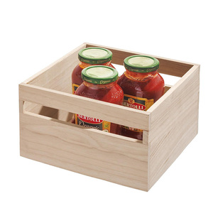 Wooden Storage Box Rectangle No Lid Multi Functional Cabinet Organizer <b>Home</b> Use - Product Image 5
