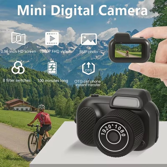 Mini Keychain Camera Y3000 Pocket-sized Vintage Video 1080P Portable Tiny Fun Indoor Outdoor Sports Camera Photos Videos