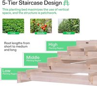 Boîte de jardinière de lit de potager surélevée en bois de haute qualité en gros d'usine Offre Spéciale