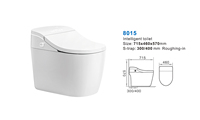 Vente chaude articles sanitaires salle de bain WC bidet électronique automatique toilette intelligente intelligente