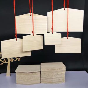 Targhetta in Legno Personalizzata Ema, Artigianale, Vuota o Incisa, per Santuari, Preghiere, Etichette in Legno, Targhetta Giapponese Ema dei Desideri, da Appendere - Product Image 1