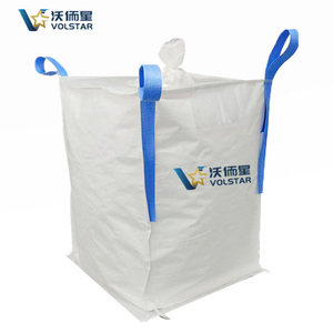 Bolsa Jumbo FIBC de PP Resistente a Desgarros de 1-2 Toneladas con Esquinas Cruzadas y 4 Lazos, Boquilla de Descarga para Empaque de Arena, Cemento y Grava - Product Image 1