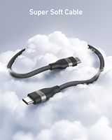 Kabel ANKER Nano 240W USB C ke USB C Fleksibel Multi-Warna Berbahan Nilon Kepang Pengisian Daya Cepat Tipe C untuk iPhone 17 16 15