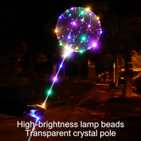 Ballons LED à bulles transparents pour mariage, ballons Bobo pour fête d'anniversaire, décorations pour enfants, jouets de Noël, ballons lumineux