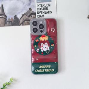 Étui de téléphone mobile BAILI pour Samsung A16/A36/A06/A14/A25 5G, <span class=keywords><strong>coque</strong></span> de téléphone <span class=keywords><strong>personnalisée</strong></span> avec impression de Noël mignonne, rembourrage en duvet - Product Image 5
