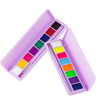 Palette de maquillage pour le visage et le corps, 8 couleurs, soluble dans l'eau, UV néon, mate, fluorescente, avec pinceau, OEM ODM
