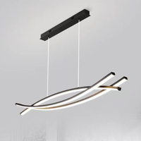 Großhandel Moderne Schwarze Höhenverstellbare LED-Pendelleuchte für Esszimmer, Restaurant, Schlafzimmer, Tisch, Bar und Theke