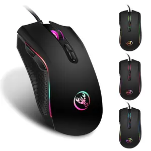 Hongsund Merk High-End Optische Professional Gaming Mouse Met 7 Heldere Kleuren Led Backlit En Ergonomie Ontwerp Voor Lol cs