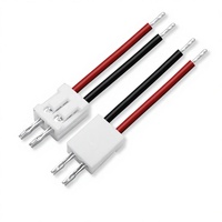Câble connecteur droit carte-carte 1007-24AWG, pas de 20 mm, SAN2P, fil terminal rouge et noir sans conducteur/isolation pour PCB