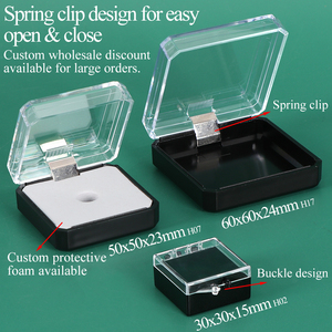 Boîte de présentation rigide transparente SUNSHING OEM ODM pour épingles à revers, badges, couronnes dentaires, faux ongles, boîtes d'emballage et de rangement - Product Image 4