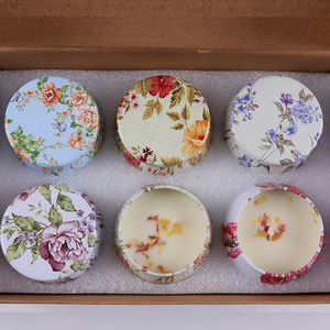 Bougies parfumées Coffret cadeau avec fleurs séchées Lot de 6 bougies d'aromathérapie en cire de soja pour la maison Anniversaire <span class=keywords><strong>SPA</strong></span> parfumé avec boîte cadeau - Product Image 4