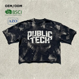 Street Styles Heavyweight Screen Print Vintage <b>Wash</b> Men's Short Sleeve T-Shirt Custom Acid <b>Wash</b> Crewnck Oversized Top T Shirt - Product Image 1