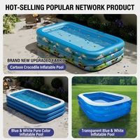 Piscine gonflable en PVC écologique épaissi pour enfants, bébés, nourrissons et adultes - Grande piscine pliable pour jeux aquatiques