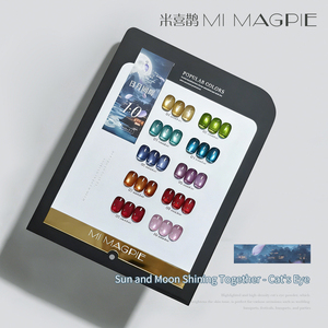 AILANUO 10 Colores Nuevo y Popular Esmalte de Uñas en Gel UV Efecto Ojo de Gato con Brillo, Estándar Europeo, Sin HEMA ni TPO, Muestras Gratis - Product Image 2