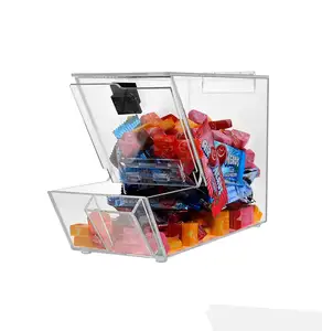 Contenedor de acrílico para dulces personalizado, alimentos secos, frijoles, contenedores de juguetes, caja de exhibición, encimera Con