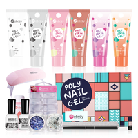 Kit Poly Nail Gel Tout Pour Manucure Extension Rapide Polygels Kit Nail Set Avec Nail Art Outils Avec Gel Solution