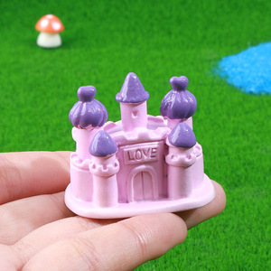 3D <span class=keywords><strong>Dream</strong></span> Castle DIY resina accesorios dibujos animados estéreo escritorio pastel decoración Micro paisaje coche pequeños adornos para arte - Product Image 4