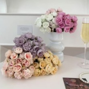 27-Head <b>Artificial</b> <b>Flower</b> Bouquet for Wedding or Christmas for Indoor & Garden Decor Handmade Living Room Decorative - Product Image 5