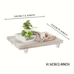 Wooden Desktop Storage Rack For <b>Tea</b> Cups And Canisters Rectangle Retro Color <b>Standing</b> Type Food And <b>Tea</b> Organizer - Product Image 4