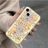 Funda Protectora para Teléfono con Estampado de Oso, Anti-Golpes y Anti-Caídas, de TPU, Directo de Fábrica, para iPhone 7 8 X XS XR 11 12 13 14 15 Pro Max
