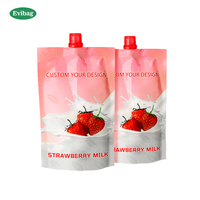 Pochette à bec verseur Pochette debout liquide réutilisable en plastique personnalisée avec bec verseur Emballage de jus de boisson aux fruits