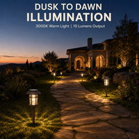 Lampes solaires d'extérieur étanches 3000K LED Chaud Bronze Pagode Cage pour Jardin, Aménagement Paysager, Pelouse, Allée