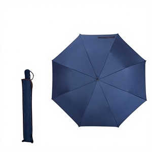 Spot Wholesale Outdoor Business Large Two-folding Semi-<b>Automatic</b> Classic Pongee Promotional Sunshade Custom Printed LOGO - Product Image 1