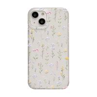 Coque de téléphone mate à motif floral frais, style tendance INS pour iPhone 14/15/16/17/17 Pro Max