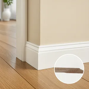 Fcs Tùy Chỉnh Trắng Primed Thông & MDF Hiện Đại Độ Ẩm Bằng Chứng Chống Côn Trùng Thân Thiện Với Môi Mouldings Cho Trang Trí Nội Thất Ván Chân Tường - Product Image 1