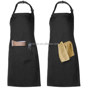 Delantal sin mangas <span class=keywords><strong>de</strong></span> camarero <span class=keywords><strong>de</strong></span> cocina con logotipo personalizado, respetuoso con el medio ambiente, jardinería, uso <span class=keywords><strong>de</strong></span> peluquero, Color marrón con bolsillos - Product Image 1