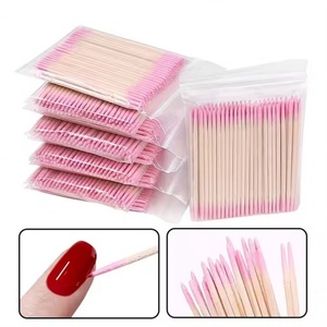 100 cotons-tiges jetables en bambou avec bâtonnets en papier, mini-embouts, taille personnalisée, pour démaquillage et beauté - Product Image 4