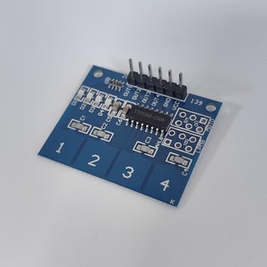 Cảm ứng Pad TTP224 4-kanal điện dung cảm ứng kỹ thuật số Mô-đun cảm biến cảm ứng điện dung chuyển đổi tự làm bảng điều khiển cho <span class=keywords><strong>Arduino</strong></span> - Product Image 3
