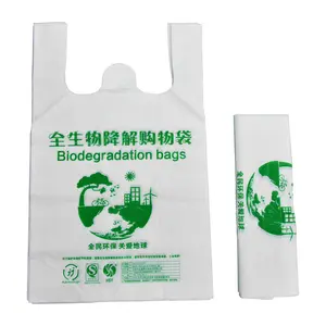 Bolsas de plástico biodegradables más gruesas, bolsas de compras de supermercado, embalaje personalizado de fábrica