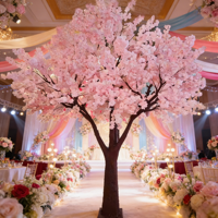 Neuer Bestseller Japanischer Sakura-Baum Maßgefertigte Rosa Kirschblüten Künstliche Umweltfreundliche Seiden-Plastik-Blumen für Hochzeit Abschluss Zuhause