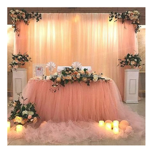 Événement maison fenêtre fête mariage <span class=keywords><strong>d</strong></span>écor extérieur voile chambre église dos goutte rideaux blancs - Product Image 4