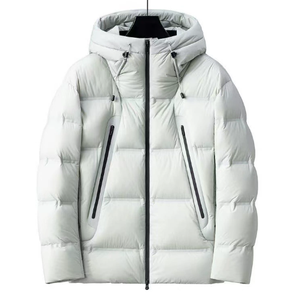 Doudoune à capuche unisexe de luxe léger, imperméable, anti-froid, chaude, isotherme, en duvet de canard blanc - Product Image 3