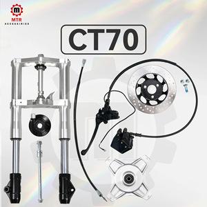 Kit d'amortisseurs <span class=keywords><strong>DAX</strong></span> CT70 ST70 couleur argent, inversés, non réglables, amortissement de rebond, longueur 600 mm, modification de performance - Product Image 2