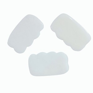 Pierre de massage en jade blanc, cristaux naturels, vente en gros, planche à gratter pour le visage, gua sha - Product Image 5
