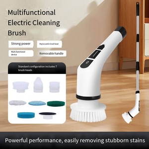 Bomves <span class=keywords><strong>Brosse</strong></span> de Nettoyage <span class=keywords><strong>Électrique</strong></span> <span class=keywords><strong>Sans</strong></span> <span class=keywords><strong>Fil</strong></span> à 8 Têtes pour Scrubber Rotatif, 90 Min d'Autonomie, 3 Réglages, 2 Vitesses, <span class=keywords><strong>Balai</strong></span> Intérieur Dur - Product Image 5